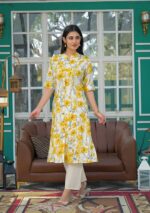 Aravalii Saffron Whisper Kurta
