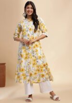 Aravalii Saffron Whisper Kurta