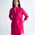 Basic Mid Length Kurta - Berry