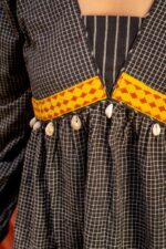 Black Kotpad Cotton Saanjh Midi Dress