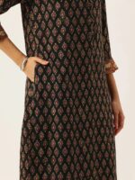 Blue Ethnic Motifs Florals Kurta