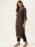 Blue Ethnic Motifs Florals Kurta