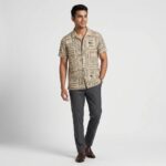 Cotton Printed Straight Shirt
