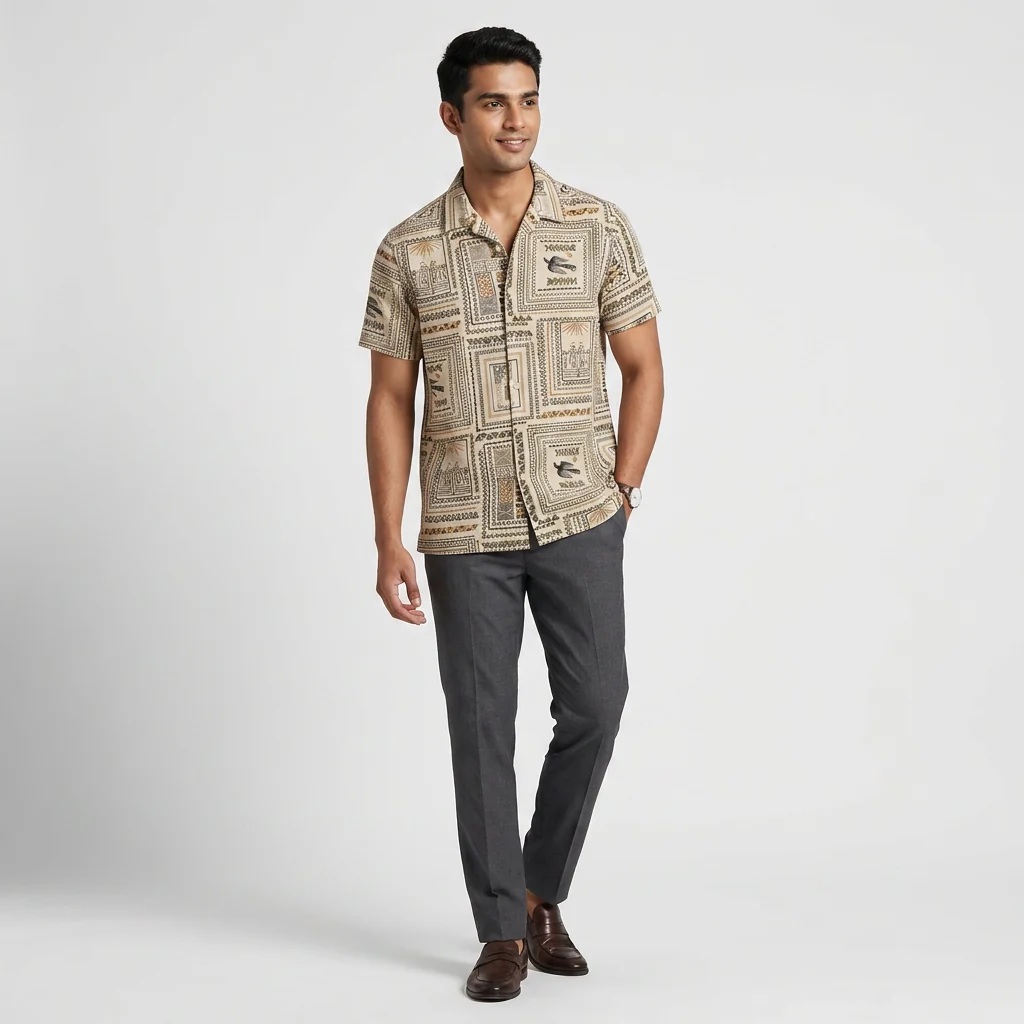 cotton-printed-straight-shirt-23e4190d-1 Cotton Printed Straight Shirt