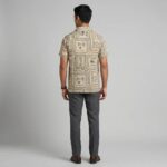 Cotton Printed Straight Shirt