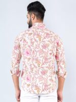 Cream Chintz Printed Full Sleeves Cotton Shirt