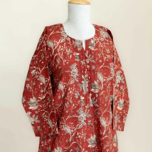 Heer Cotton Slub Printed Straight Kurta