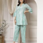 Indibelle Cotton Abstract Print A-Line Co-ord Set