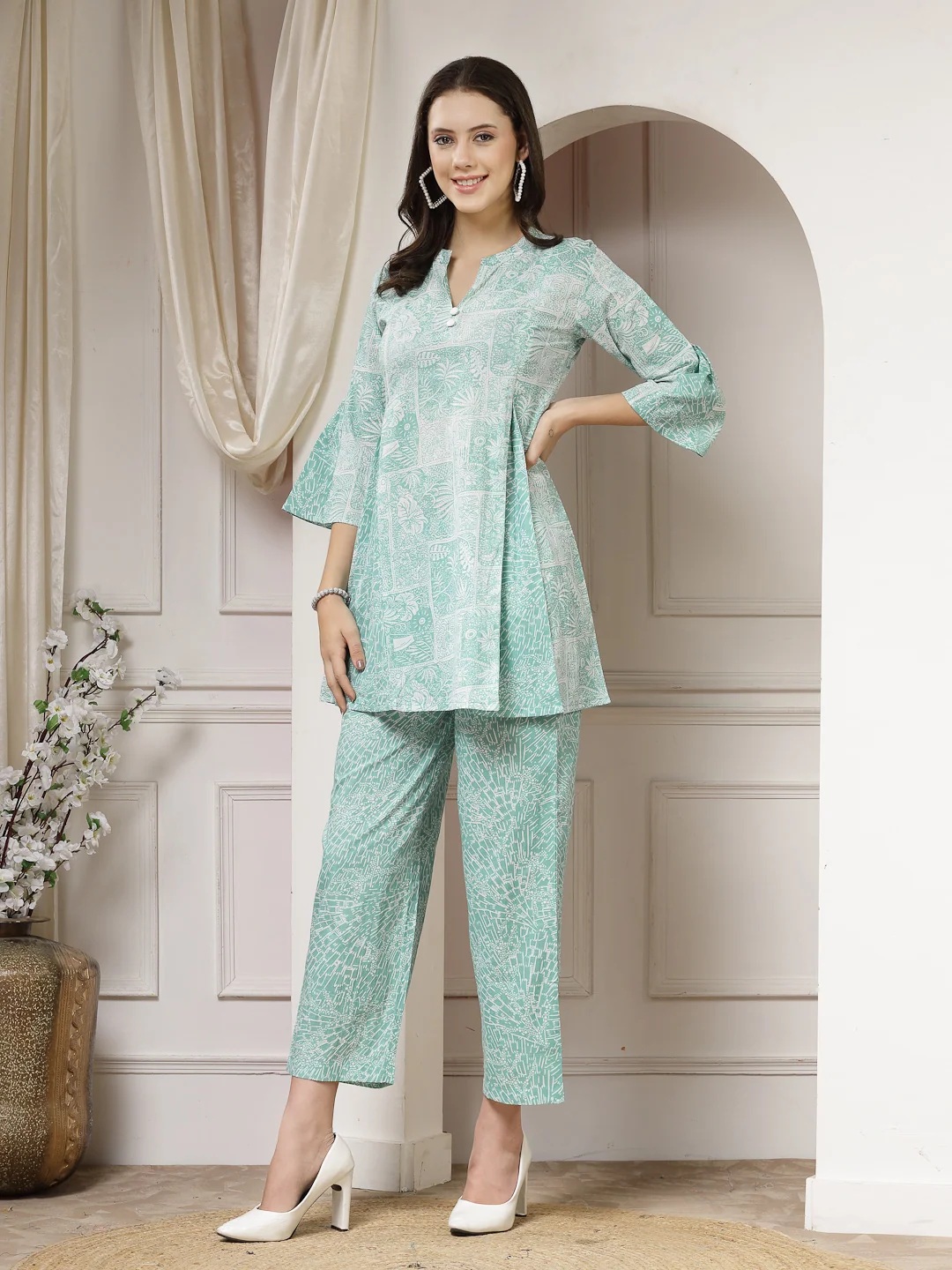 indibelle-cotton-abstract-print-a-line-co-ord-set-71fb3458-1 Indibelle Cotton Abstract Print A-Line Co-ord Set