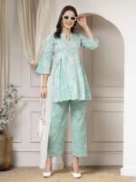 Indibelle Cotton Abstract Print A-Line Co-ord Set