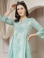Indibelle Cotton Abstract Print A-Line Co-ord Set