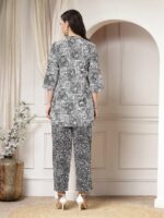 Indibelle Cotton Abstract Print A-Line Co-ord Set