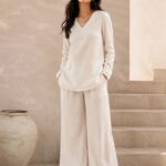 Indibelle Premium Women's Linen Blend Coord set