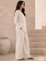 Indibelle Premium Women's Linen Blend Coord set