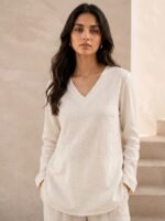 Indibelle Premium Women's Linen Blend Coord set