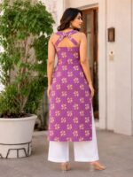 Indibelle Women’s Floral Printed Cotton Kurti
