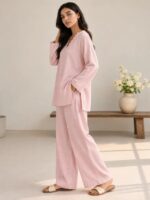 Indibelle Wrinkle Rayon Relaxed-Fit Co-ord Set