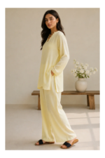Indibelle Wrinkle Rayon Relaxed-Fit Co-ord Set