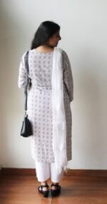 Ivory Print Long Kurti