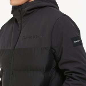 Men Hooded Solid Cotton Casual Puffer Jacket