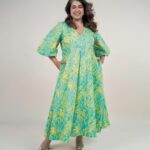 Multicolor Cotton Easy Fit Floral Print Dress