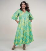 Multicolor Cotton Easy Fit Floral Print Dress