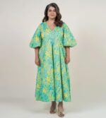 Multicolor Cotton Easy Fit Floral Print Dress