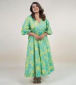 Multicolor Cotton Easy Fit Floral Print Dress