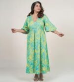 Multicolor Cotton Easy Fit Floral Print Dress