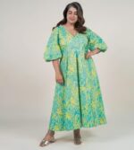 Multicolor Cotton Easy Fit Floral Print Dress