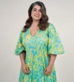 Multicolor Cotton Easy Fit Floral Print Dress
