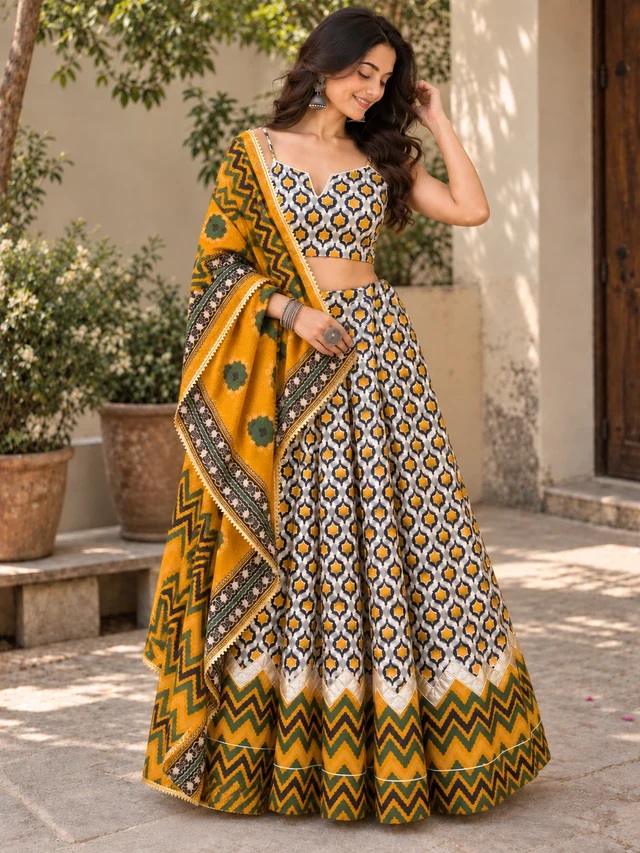 mustard-muse-lehenga-set-a6c4be8c-1 Mustard Muse Lehenga Set