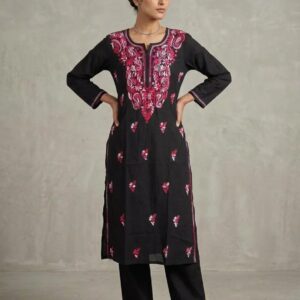 Pure Cotton Chikankari Worked Kurta